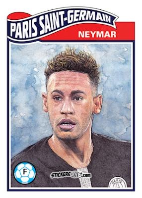 Figurina Neymar  - Living Set Soccer 2019 n. 7 - Topps