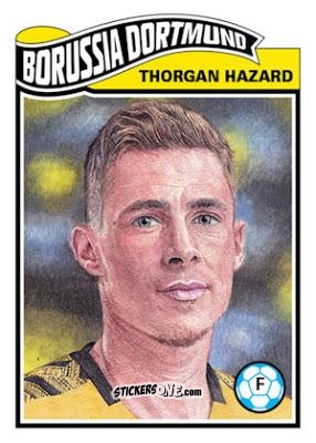 Sticker Thorgan Hazard - Living Set Soccer 2019 n. 31 - Topps