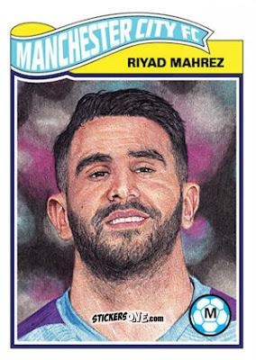 Cromo Riyad Mahrez - Living Set Soccer 2019 n. 43 - Topps
