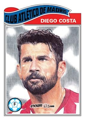 Figurina Diego Costa - Living Set Soccer 2019 n. 50 - Topps