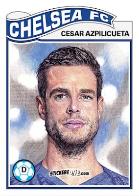 Cromo Cesar Azpilicueta - Living Set Soccer 2019 n. 55 - Topps