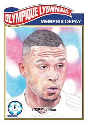 Figurina Memphis Depay - Living Set Soccer 2019 n. 66 - Topps