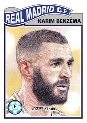Figurina Karim Benzema - Living Set Soccer 2019 n. 75 - Topps