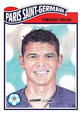 Sticker Thiago Silva - Living Set Soccer 2019 n. 87 - Topps