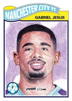 Figurina Gabriel Jesus - Living Set Soccer 2019 n. 94 - Topps