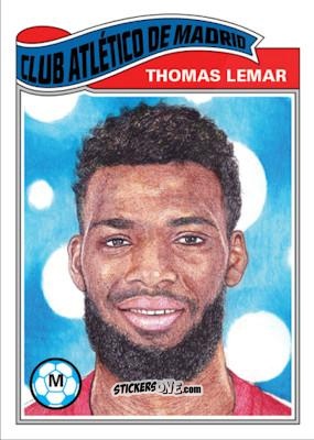 Sticker Thomas Lemar - Living Set Soccer 2020 n. 112 - Topps