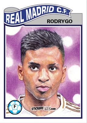 Figurina Rodrygo - Living Set Soccer 2020 n. 117 - Topps