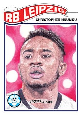 Figurina Christopher Nkunku - Living Set Soccer 2020 n. 189 - Topps