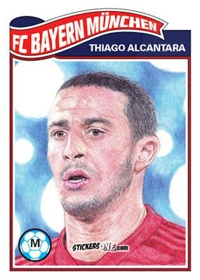 Figurina Thiago Alcantara - Living Set Soccer 2020 n. 191 - Topps