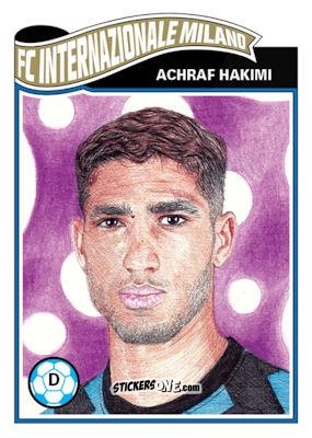 Figurina Achraf Hakimi - Living Set Soccer 2020 n. 225 - Topps