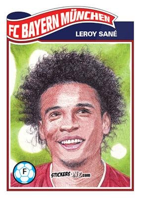 Figurina Leroy Sane - Living Set Soccer 2020 n. 226 - Topps