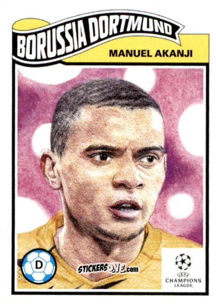 Figurina Manuel Akanji - Living Set Soccer 2021 n. 279 - Topps