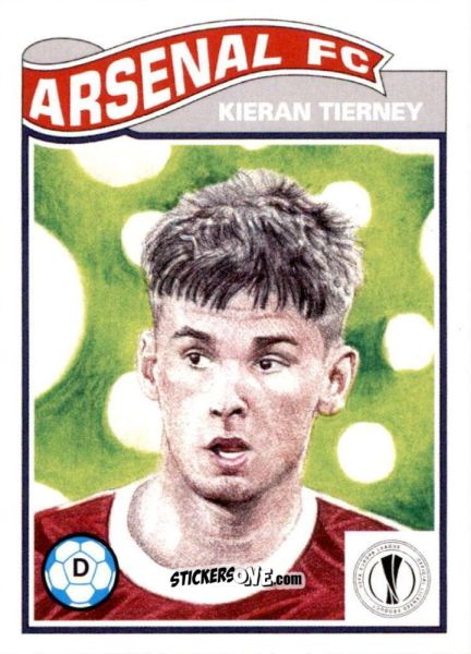Figurina Kieran Tierney - Living Set Soccer 2021 n. 312 - Topps