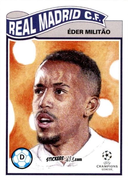 Figurina Eder Militao - Living Set Soccer 2021 n. 324 - Topps