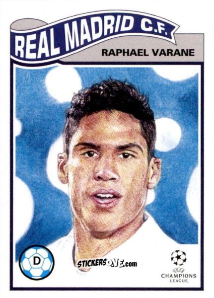 Figurina Raphael Varane - Living Set Soccer 2021 n. 328 - Topps