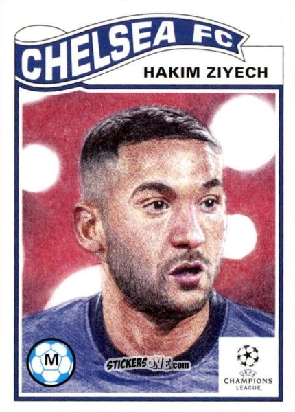 Figurina Hakim Ziyech - Living Set Soccer 2021 n. 332 - Topps