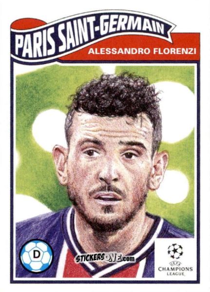 Figurina Alessandro Florenzi - Living Set Soccer 2021 n. 335 - Topps