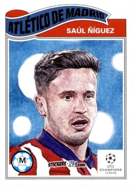 Figurina Saúl Ñíguez - Living Set Soccer 2021 n. 336 - Topps