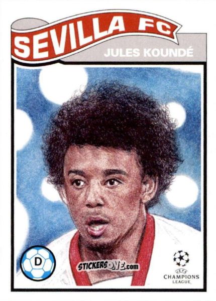 Sticker Jules Koundé - Living Set Soccer 2021 n. 340 - Topps