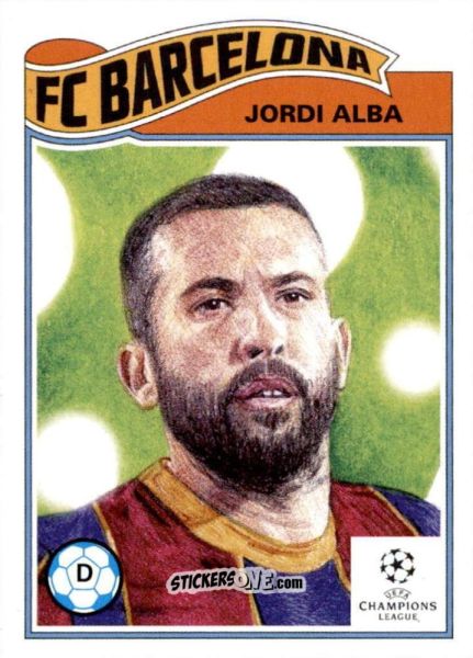 Cromo Jordi Alba - Living Set Soccer 2021 n. 342 - Topps