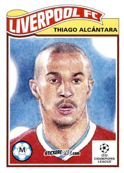 Figurina Thiago Alcantara - Living Set Soccer 2021 n. 352 - Topps