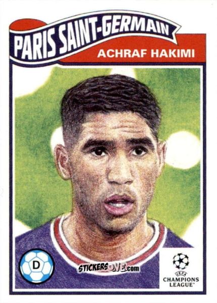 Figurina Achraf Hakimi - Living Set Soccer 2021 n. 366 - Topps