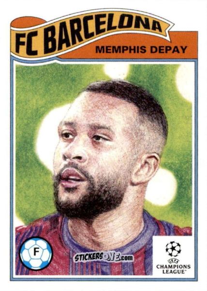 Figurina Memphis Depay - Living Set Soccer 2021 n. 373 - Topps