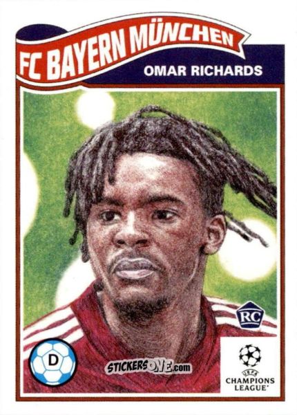 Figurina Omar Richards - Living Set Soccer 2021 n. 375 - Topps