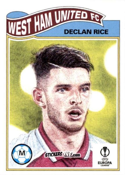 Cromo Declan Rice - Living Set Soccer 2021 n. 390 - Topps