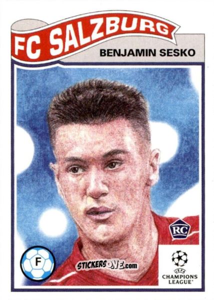 Cromo Benjamin Sesko - Living Set Soccer 2021 n. 406 - Topps