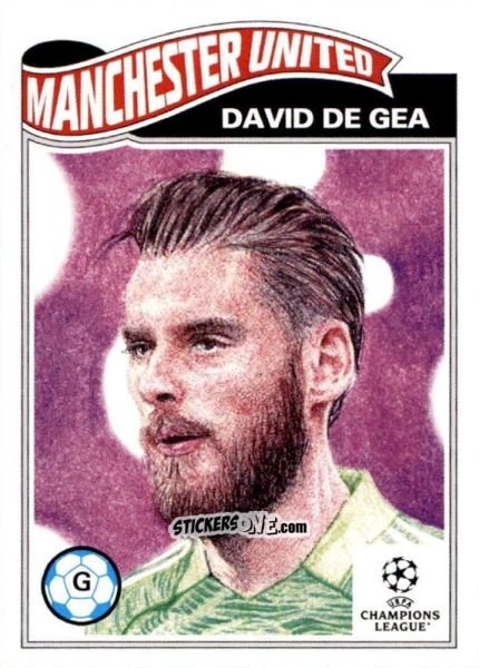Figurina David De Gea - Living Set Soccer 2022 n. 451 - Topps