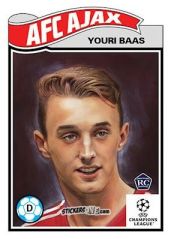 Sticker Youri Baas - Living Set Soccer 2023 n. 555 - Topps