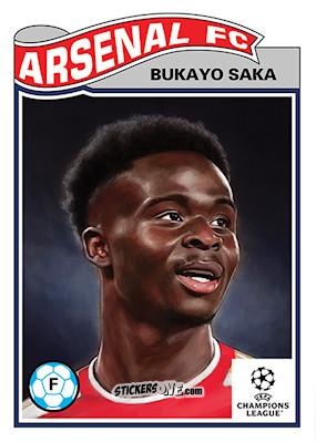 Figurina Bukayo Saka - Living Set Soccer 2023 n. 622 - Topps