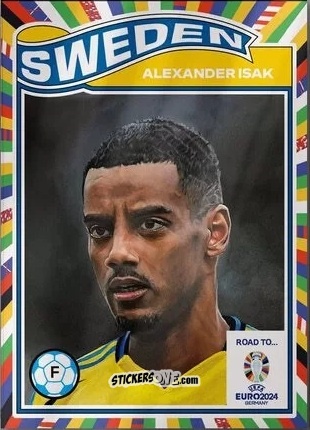 Sticker Alexander Isak - Living Set Soccer Euro 2024 n. 2 - Topps