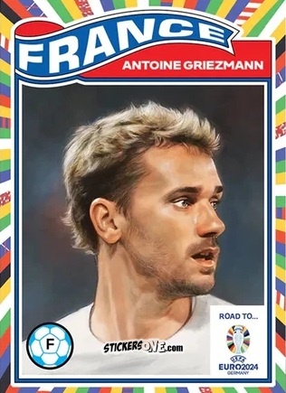 Sticker Antoine Griezmann - Living Set Soccer Euro 2024 n. 12 - Topps