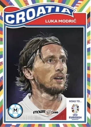 Cromo Luka Modric - Living Set Soccer Euro 2024 n. 14 - Topps