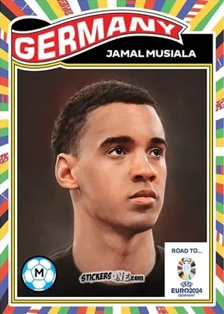 Cromo Jamal Musiala - Living Set Soccer Euro 2024 n. 18 - Topps