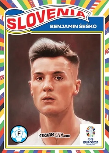 Cromo Benjamin Sesko - Living Set Soccer Euro 2024 n. 24 - Topps