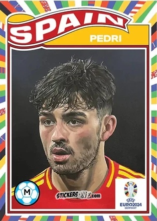 Sticker Pedri - Living Set Soccer Euro 2024 n. 25 - Topps