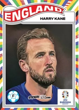 Sticker Harry Kane - Living Set Soccer Euro 2024 n. 27 - Topps