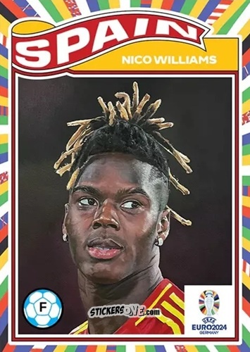 Cromo Nico Williams - Living Set Soccer Euro 2024 n. 33 - Topps