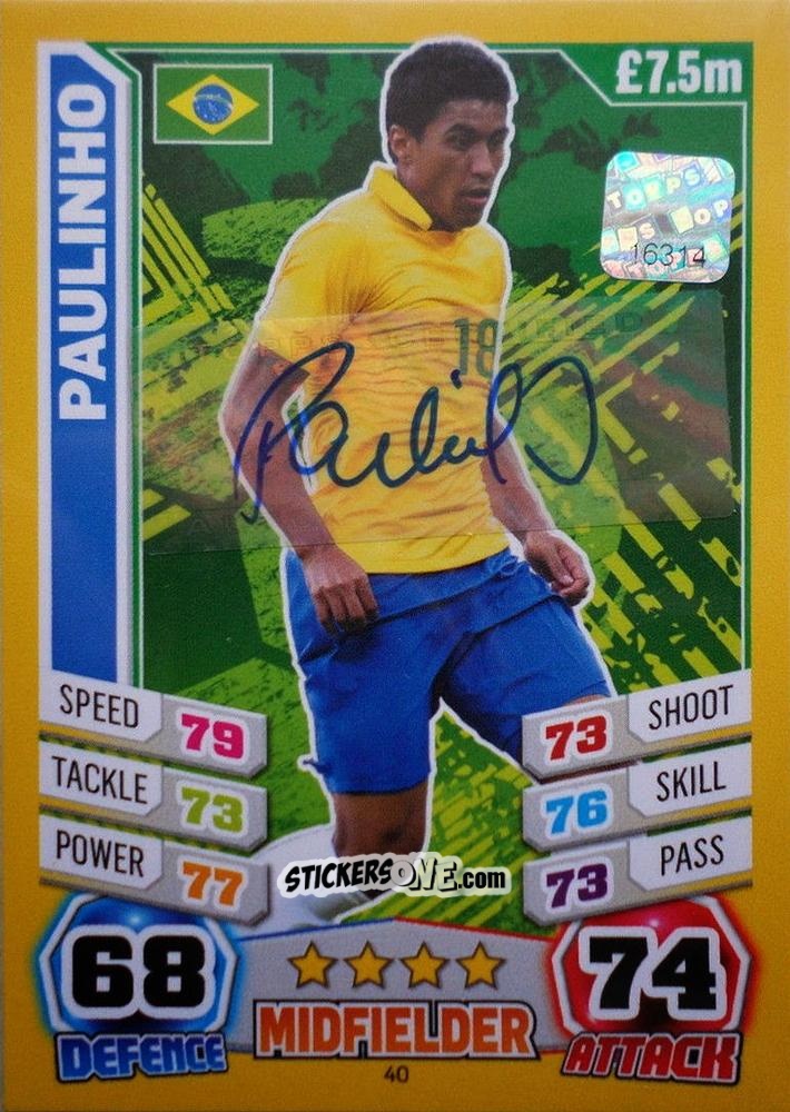Cromo Paulinho - Match Attax England 2014 n. AU1 - Topps
