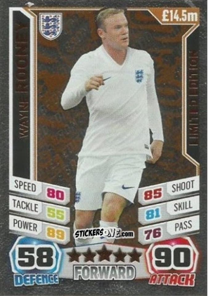 Figurina Wayne Rooney - Match Attax England 2014 n. LE1 - Topps