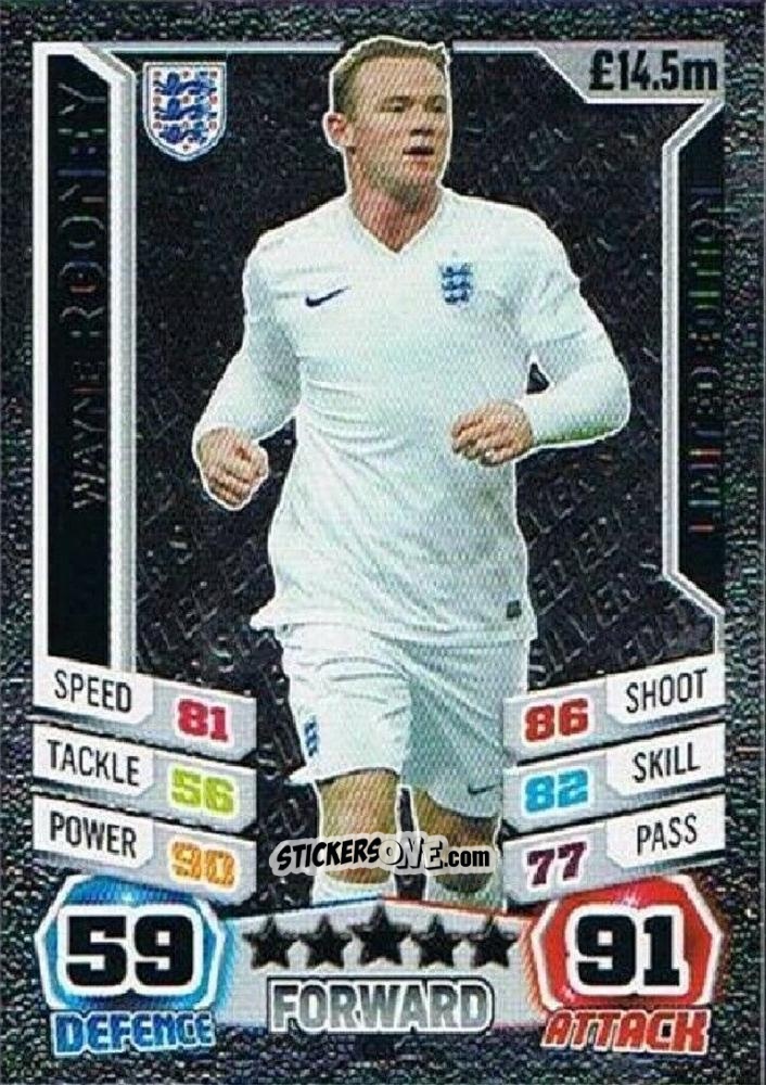 Figurina Wayne Rooney - Match Attax England 2014 n. LE1s - Topps