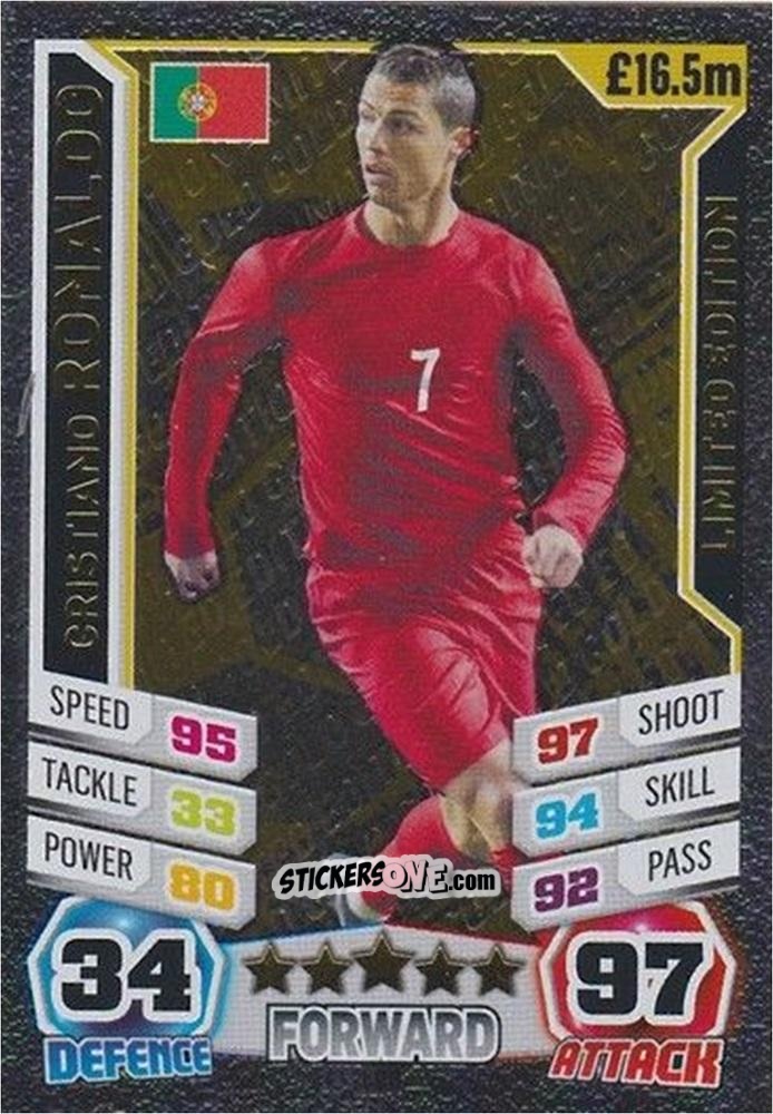 Figurina Cristiano Ronaldo - Match Attax England 2014 n. LE3g - Topps