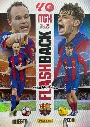 Sticker Iniesta / Pedri - LaLiga 2024-2025. Megacracks
 n. 427 - Panini