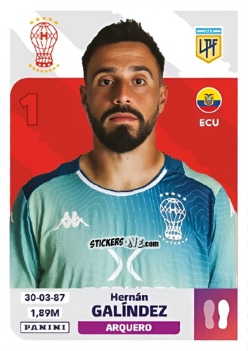 Sticker Hernán Galíndez - Fútbol Argentino 2024 n. HUR2 - Panini