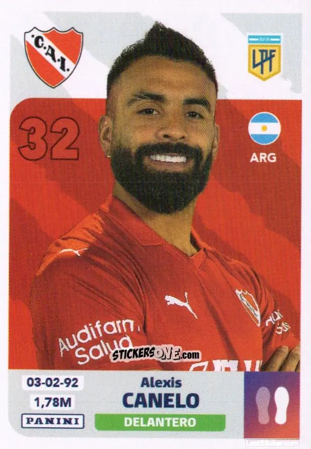 Sticker Alexis Canelo - Fútbol Argentino 2024 n. IND13 - Panini