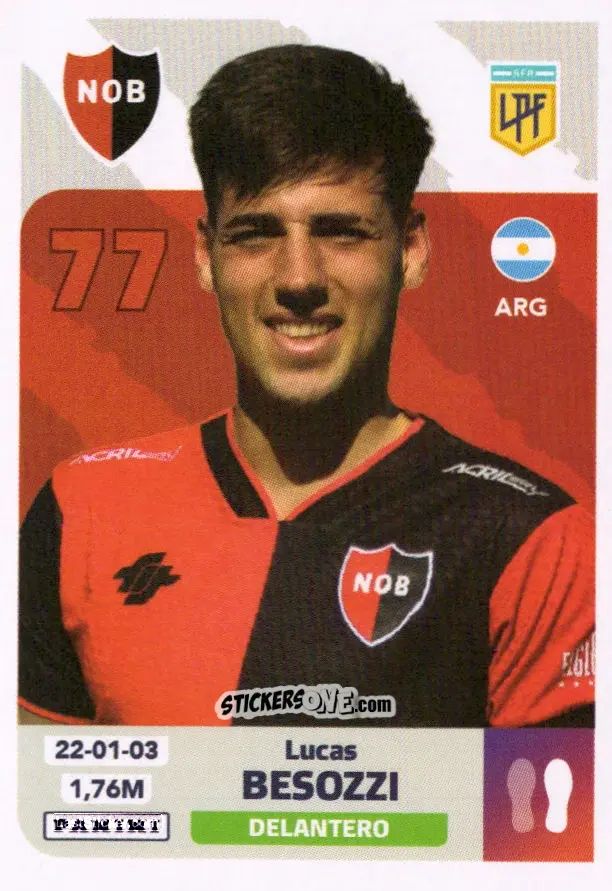 Sticker Lucas Besozzi - Fútbol Argentino 2024 n. NOB13 - Panini