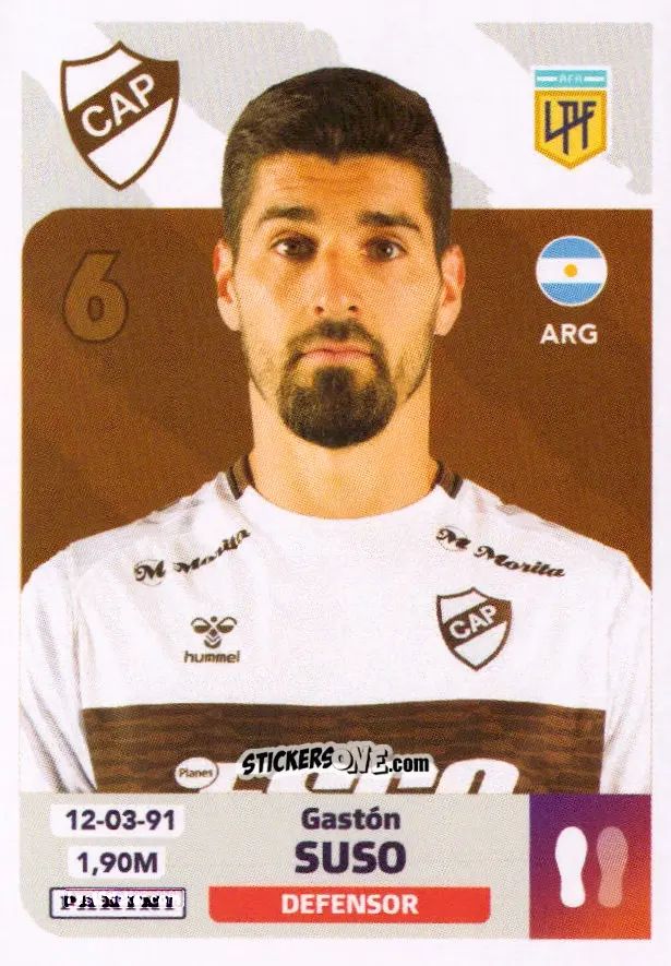 Sticker Gastón Suso - Fútbol Argentino 2024 n. PLA5 - Panini